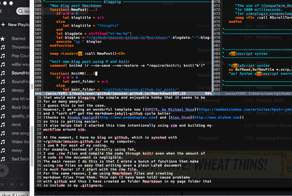 Vim as a blogging tool